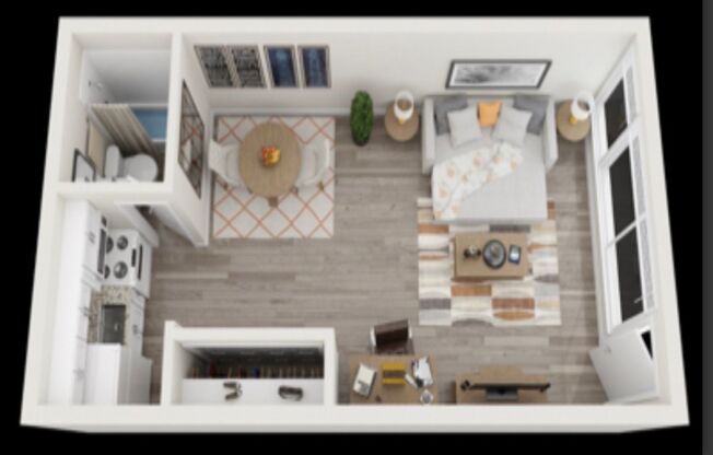 Studio, 1 bath, 500 sqft, $895, Unit 229