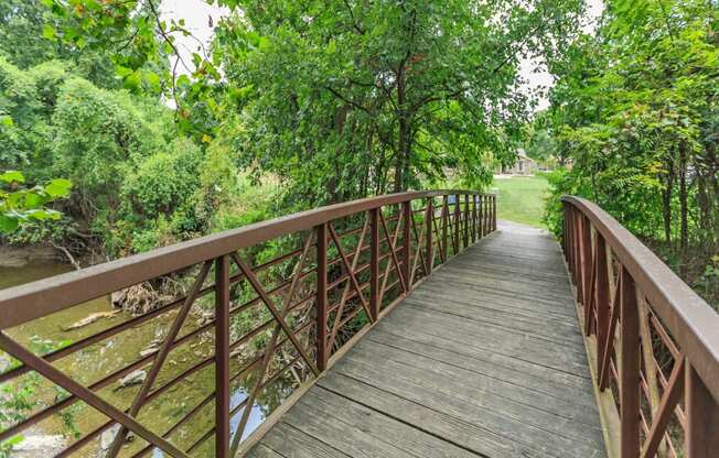 Bridge Walking Path at Waterford Place Apartments & Townhomes, Overland Park, KS
