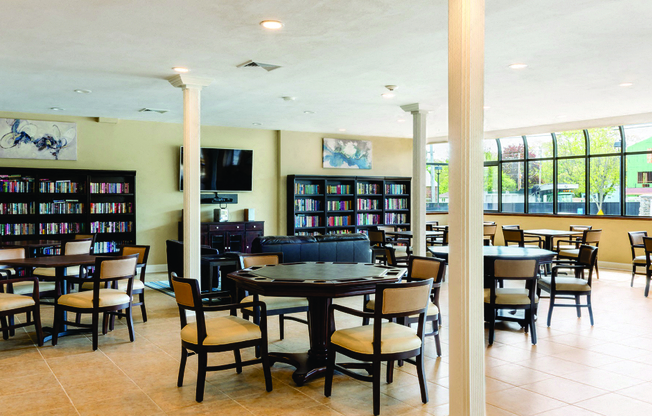 Library Area at Southwood Luxury Apartments, North Amityville, NY, 11701