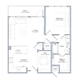 1 bed, 1 bath, 878 sqft, $2,071