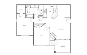2 beds, 1 bath, 966 sqft, $2,193
