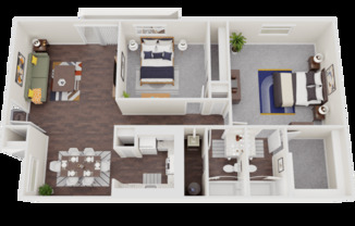 2 beds, 2 baths, 1,150 sqft, $1,745