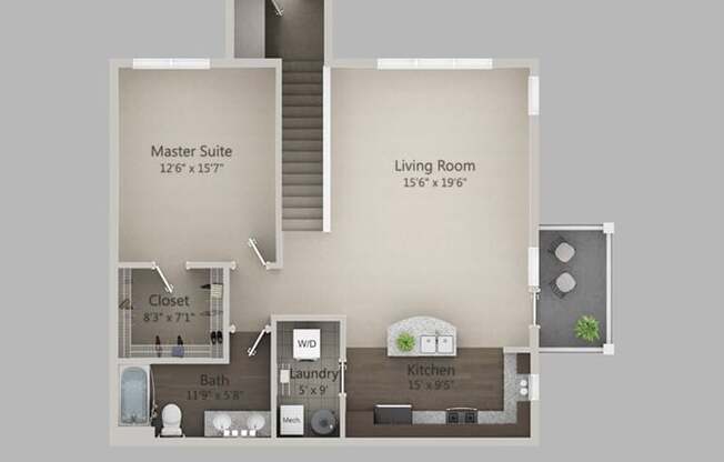 1 bed, 1 bath, $1,791