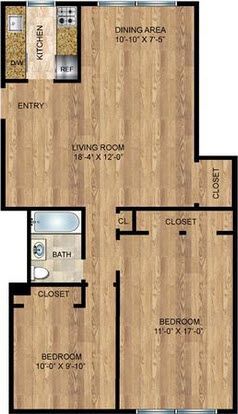2 beds, 1 bath, 768 sqft, $2,740