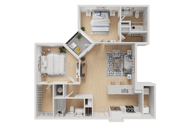 2 beds, 2 baths, 1,083 sqft, $2,647