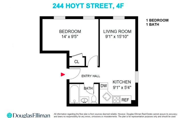 1 bed, 1 bath, $3,200, Unit 4F