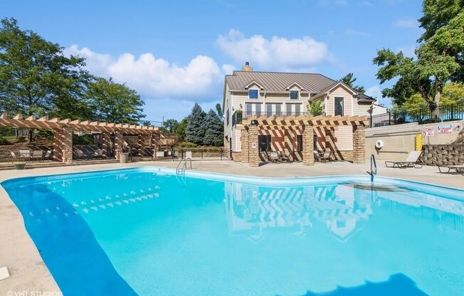 a swimming pool at apartment community