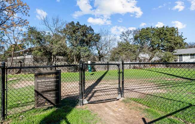 the gate to the dog park is closed