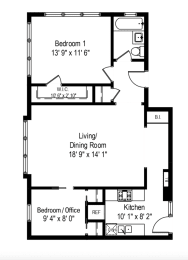 1 bed, 1 bath, $1,550