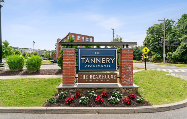 the sign at The Tannery, Glastonbury, Connecticut