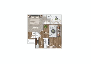 1 bed, 1 bath, 525 sqft, $1,139