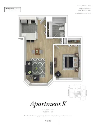 Studio, 1 bath, $5,620, Unit W22K