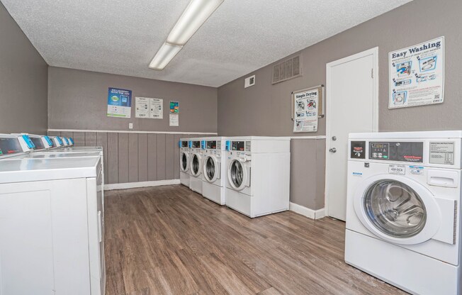 our onsite laundry facility with washers and dryers at Magnolia apartments in Shreveport, LA