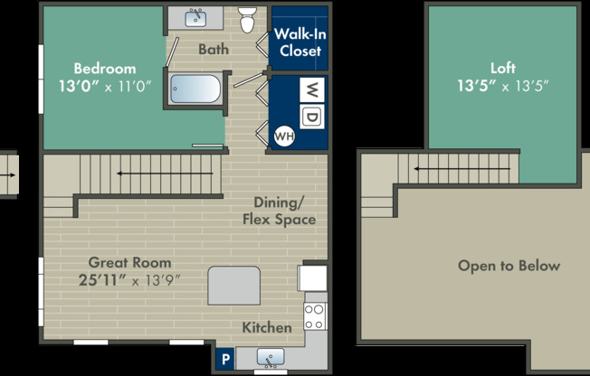 1 bed, 1 bath, 1,112 sqft, $1,645, Unit 14-1426