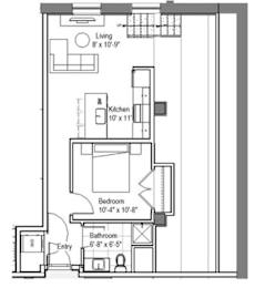 1 bed, 1 bath, 629 sqft, $1,185