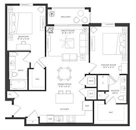 2 beds, 2 baths, 1,158 sqft, $1,794