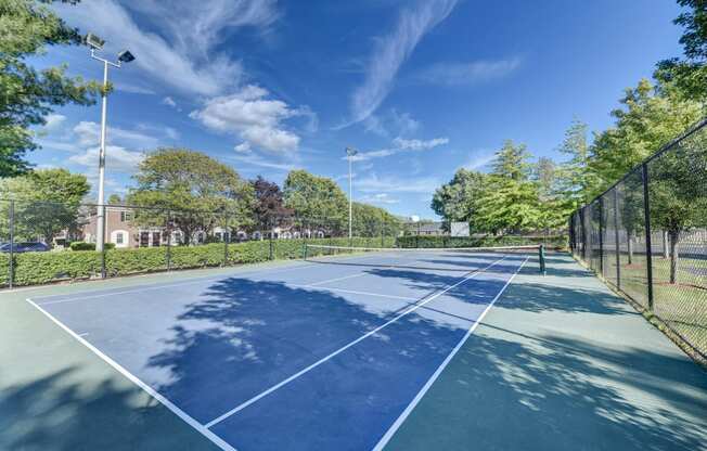 Lighted Regulation Tennis Court at Windsor Ridge at Westborough, Westborough, Massachusetts