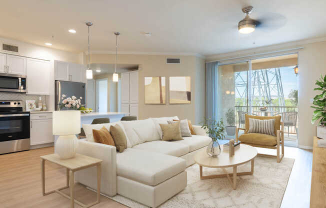 Living Room with Hard Surface Flooring