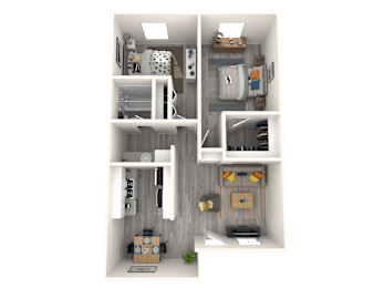 2 beds, 1 bath, 904 sqft, $1,128