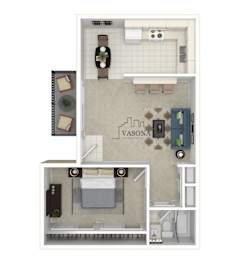 1 bed, 1 bath, 559 sqft, $2,175