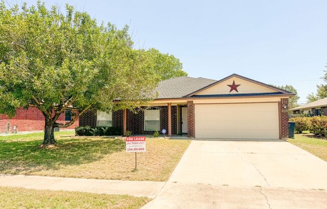 Available NOW!!!! Beautiful 1 story, 4 bedroom, 2 bath, 2 car garage home with a privacy fenced yard, garage door opener and storage building. This is exactly what you have been looking for! A home that offers everything you could ask for. Floor plan is s