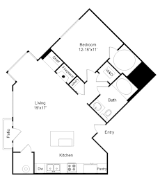 1 bed, 1 bath, 801 sqft, $1,799