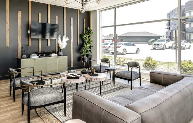 Luxury community room at Edge 204 in Omaha, NE