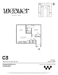 1 bed, 1 bath, 631 sqft, $1,595