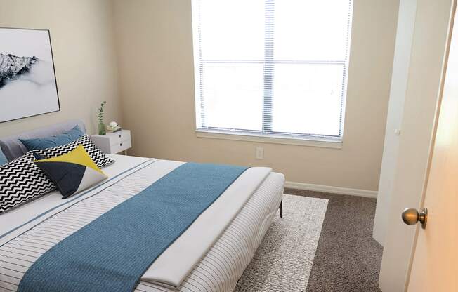 Bedroom with bed at Northlake Apartments, Jacksonville FL