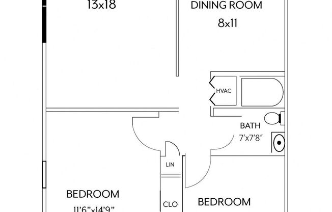 2 beds, 1 bath, 844 sqft, $850