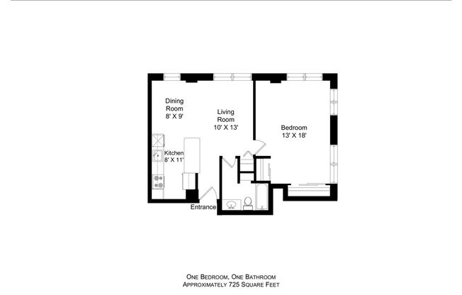 1 bed, 1 bath, 600 sqft, $1,675, Unit 803