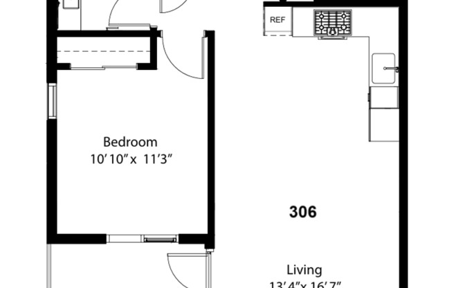 1 bed, 1 bath, 636 sqft, $2,995, Unit 306