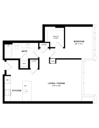 1 bed, 1 bath, 775 sqft, $2,729