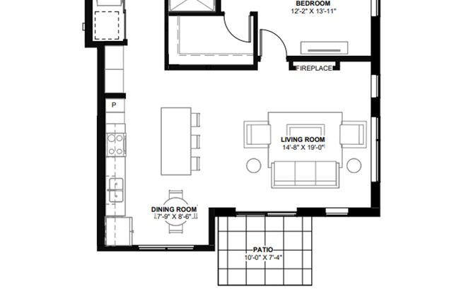 1 bed, 1 bath, 984 sqft, $2,395, Unit 101