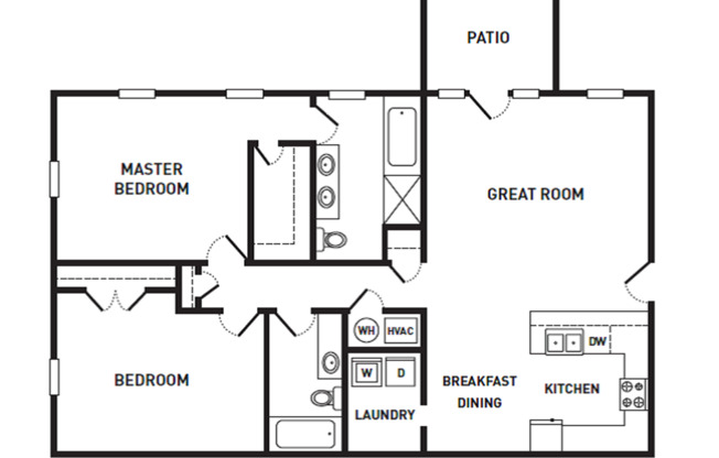 2 beds, 2 baths, 1,270 sqft, $1,795