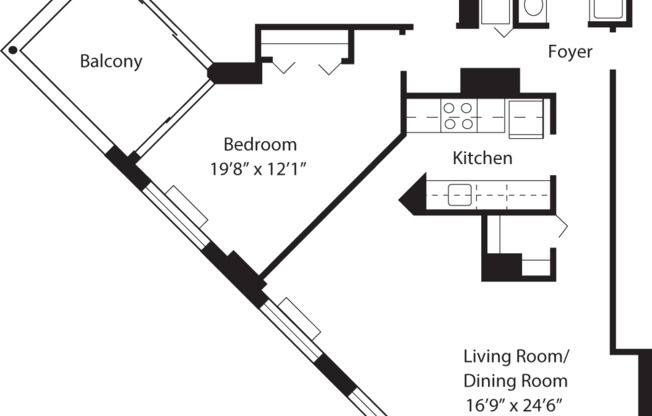 2 beds, 2 baths, 1,360 sqft, $4,539, Unit 602