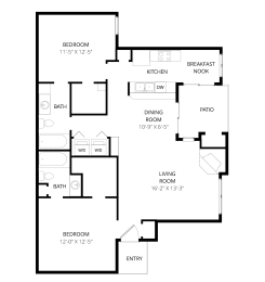 2 beds, 2 baths, 1,004 sqft, $1,490