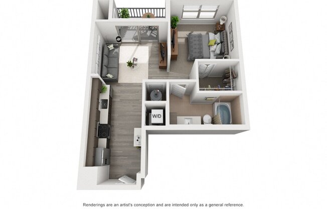 Studio, 1 bath, $1,304