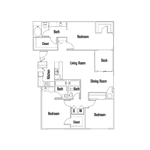 3 beds, 3 baths, 1,511 sqft, $3,956, Unit 200