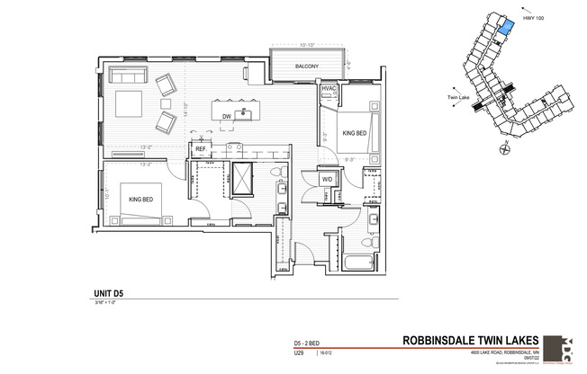 2 beds, 2 baths, 1,216 sqft, $2,945, Unit 302