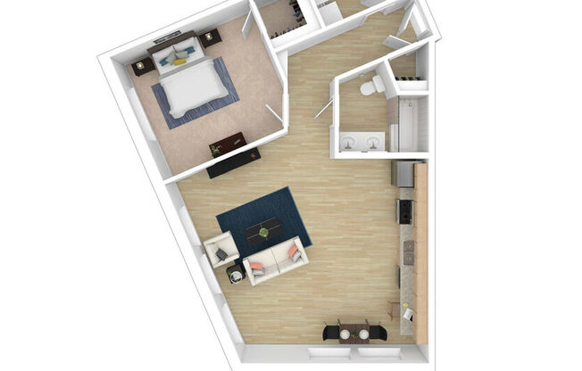 1 bed, 1 bath, 813 sqft, $1,669