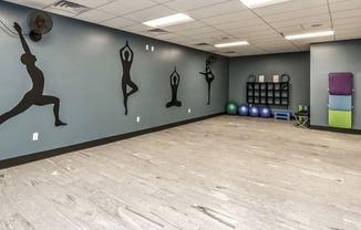 Yoga studio at Whispering Hills Apartments, Omaha NE