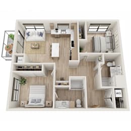 2 beds, 2 baths, 935 sqft, $2,519
