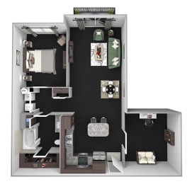 1 bed, 1 bath, 977 sqft, $1,809