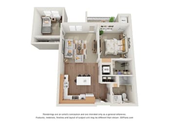 2 beds, 1 bath, 863 sqft, $1,704
