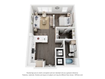 Studio, 1 bath, 704 sqft, $1,723