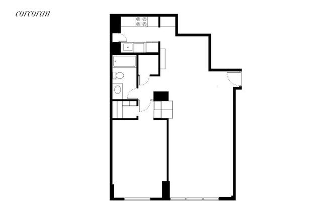 1 bed, 1 bath, 620 sqft, $7,200, Unit 16P
