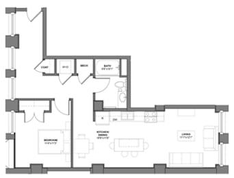 1 bed, 1 bath, 860 sqft, $1,195