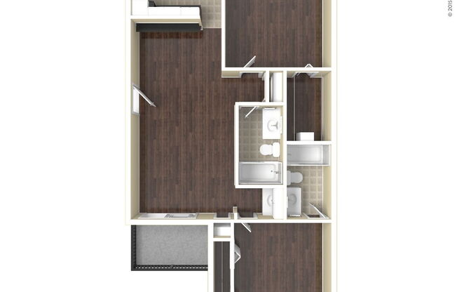 2 beds, 2 baths, 964 sqft, $1,620