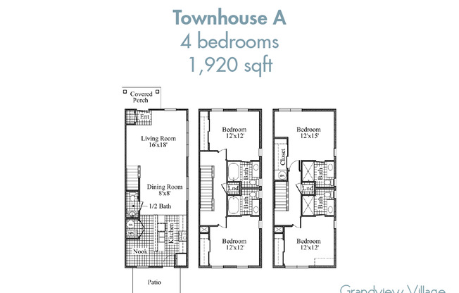 4 beds, 4.5 baths, 1,920 sqft, $3,400, Unit 1476.5CH